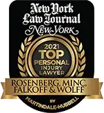 Award 2021 Top Personal Injury Lawyer NYC